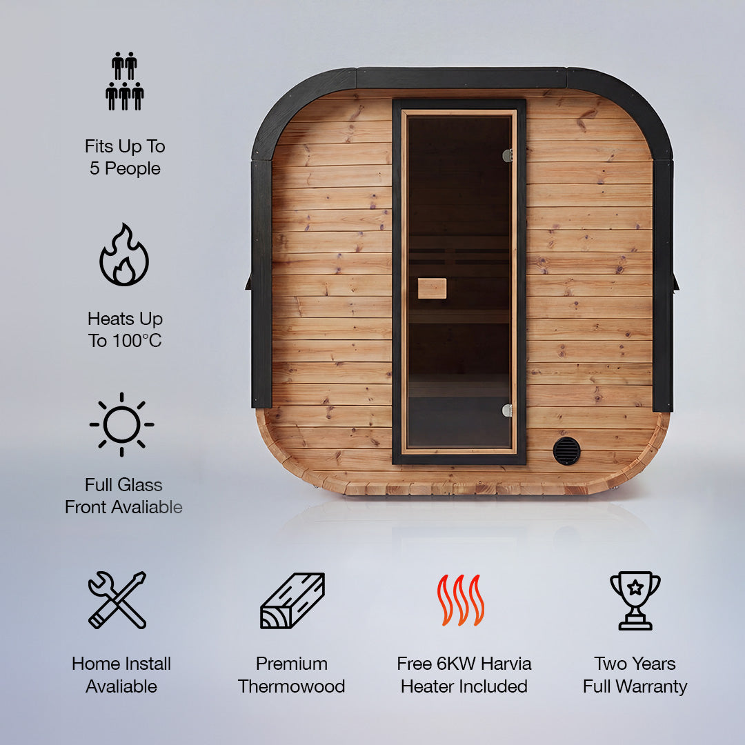 Polar Recovery Sauna Cube 3-5 Person Outdoor Sauna