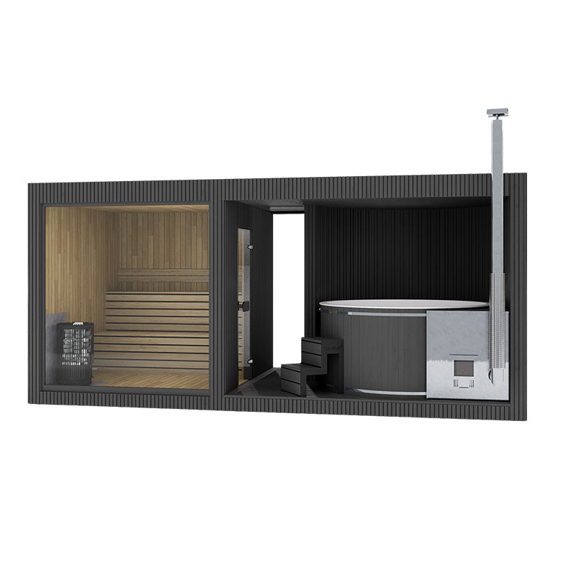 Tauras Classic 7-Person Sauna with Hot Tub
