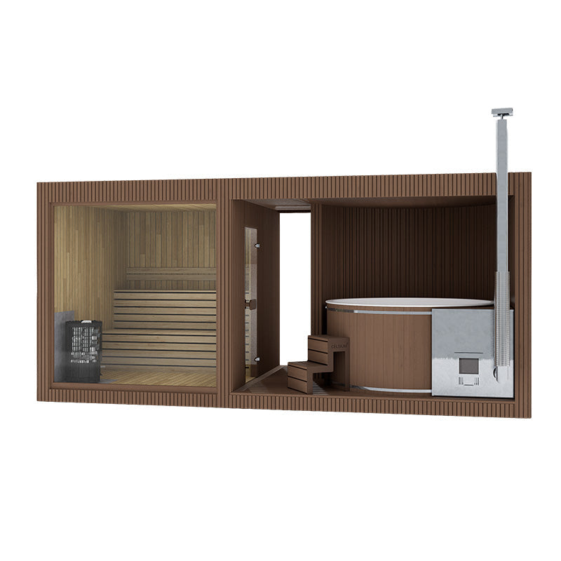 Tauras Classic 7-Person Sauna with Hot Tub
